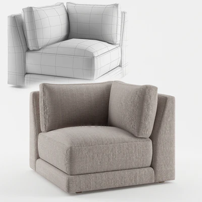 Crate & Barrel Moda Armless Chair + Moda Corner Chair — Вид 2