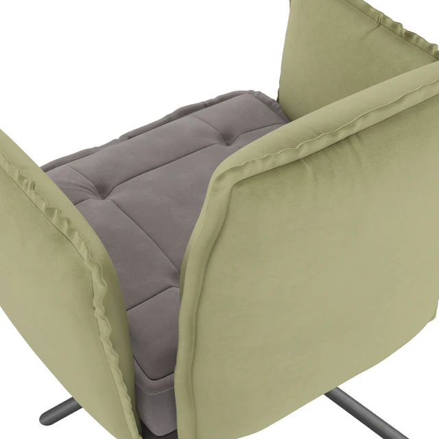 Homary-Modern Upholstered Velvet Accent Chair Soft Chair in Carbon Steel Legs — Скачать
