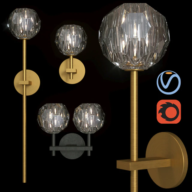 RH BOULE DE CRISTAL SCONCE SET (3 in 1) — Скачать