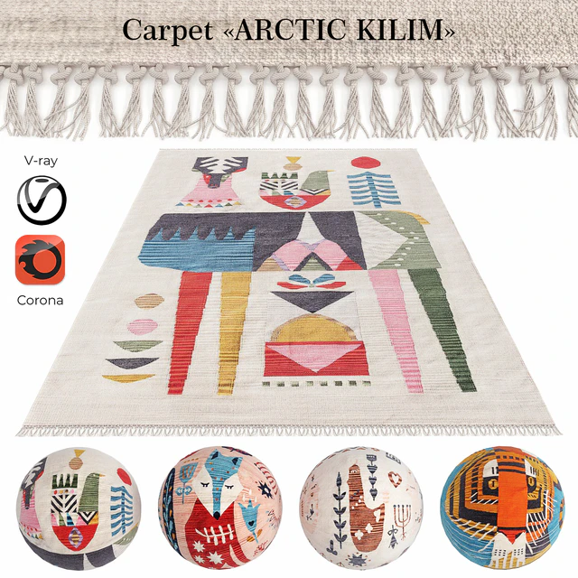 Индийский ковер из растительных волокон «ARCTIC KILIM» — Скачать