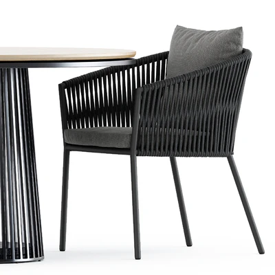 Porto Dining Chair by burkedecor and Grid table by solpuri — Вид 5