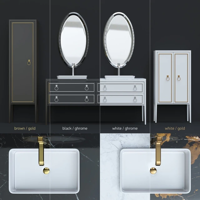 Furniture for a bathtub Elegance Napoleon 3 by Mia Italia — Descargar