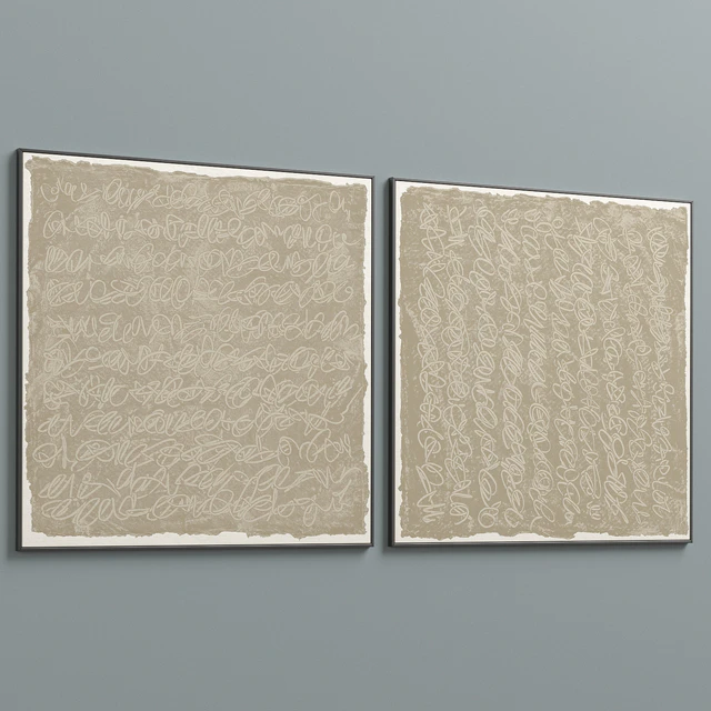 Large Textural Abstract Neutral Wall Art C-401 — Скачать