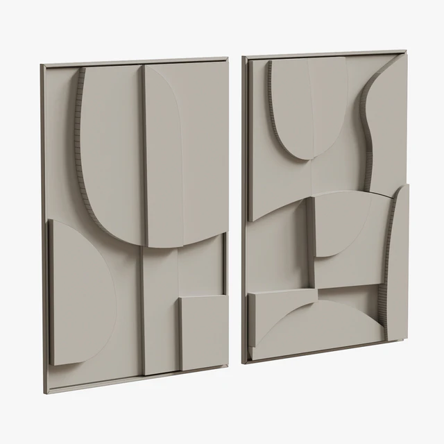 Duo Decor Sculpture Pictures Blanche Archi — Descargar