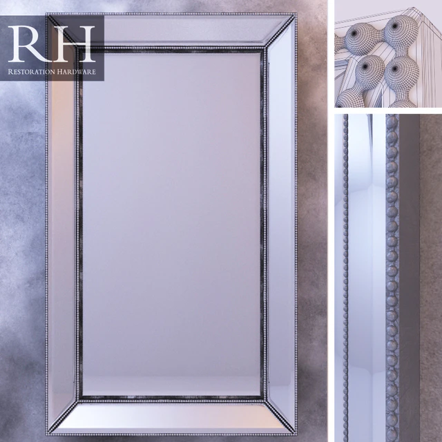 RH VENETIAN BEADED MIRROR - SILVER — Descargar