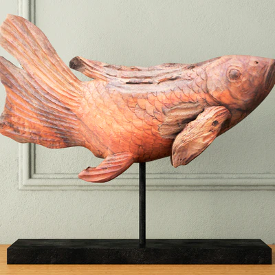 Swimming Koi Statue — Скачать