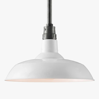 RH - White Vintage Barn Pendant — Ver 1
