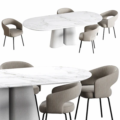 Ditre Italia Pillar and 356 Chair — Ver 3