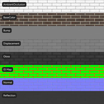 dragfaced running bond brick wall texture brown — Вид 5
