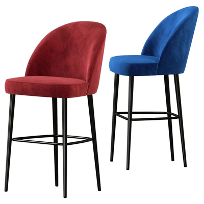 Austen Bar Stool Plush Velvet by Heals — Вид 4