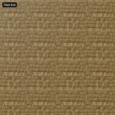 worn vertical stone block wall texture yellow — View 4
