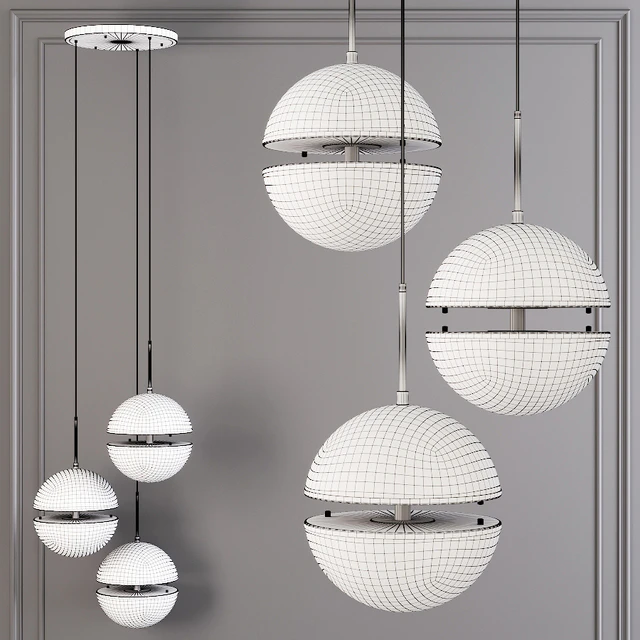 Restoration Hardware HEMISPHERE 3-LIGHT ROUND CHANDELIER Black — Descargar
