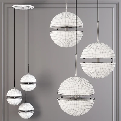 Restoration Hardware HEMISPHERE 3-LIGHT ROUND CHANDELIER Black — Ver 2