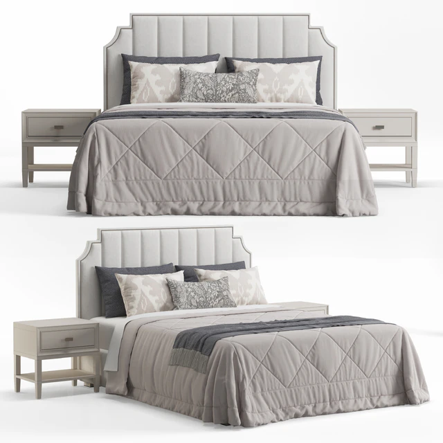Princeton Step Rectangular Upholstered Bed — Скачать