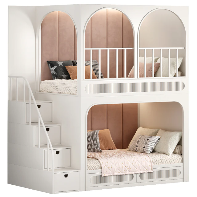 Кровать дизайнерская двухуровневая Kids room 19 — Скачать