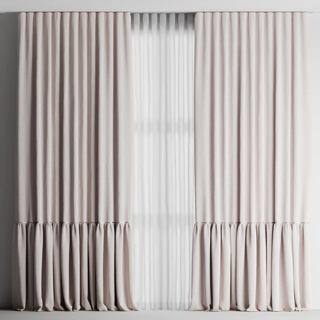 Curtains with tulle for the nursery — Descargar