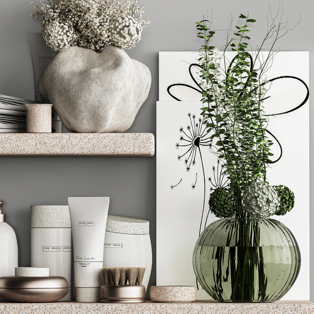 Bathroom Accessories with Plant C — Скачать