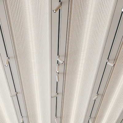 Metal Ceiling Design with lighting — Вид 1