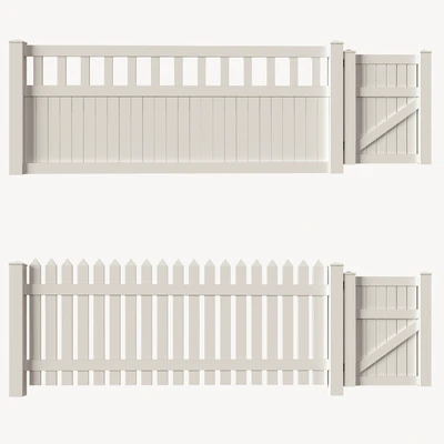 Set of PVC fences + wicket — Ver 1