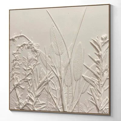 Plaster two square photo frames D-176 — Ver 5