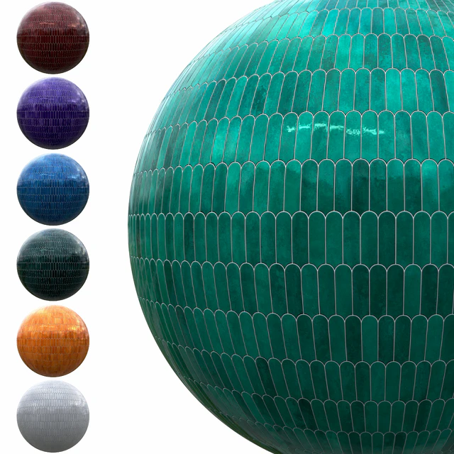 7 colors of hand made ceramic and glazed tiles - Vol. 02 — Download