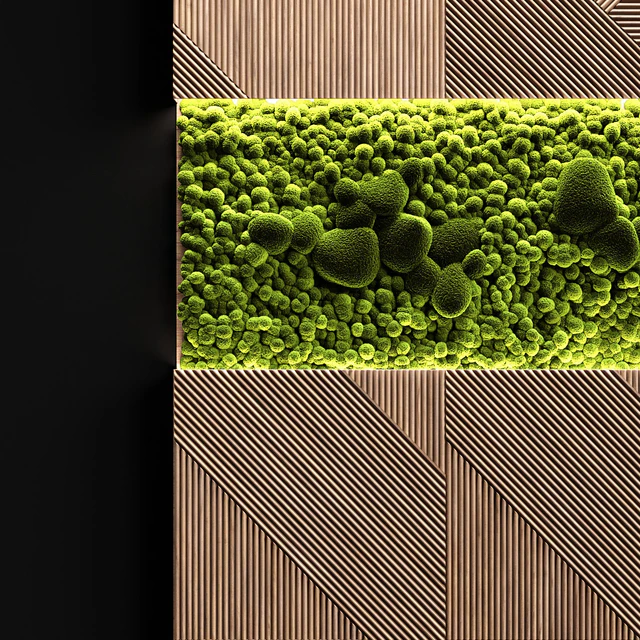 Wooden panels and stabilized moss — Descargar