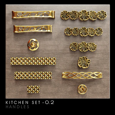 Classic kitchen furniture handles — Ver 1