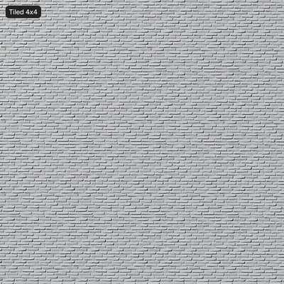 painted running bond brick wall texture white — View 4