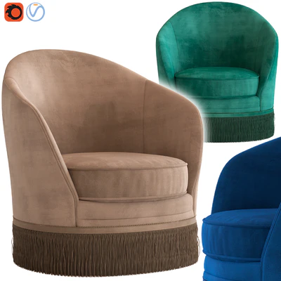 Globewest Kennedy Fringed Armchair — Вид 1