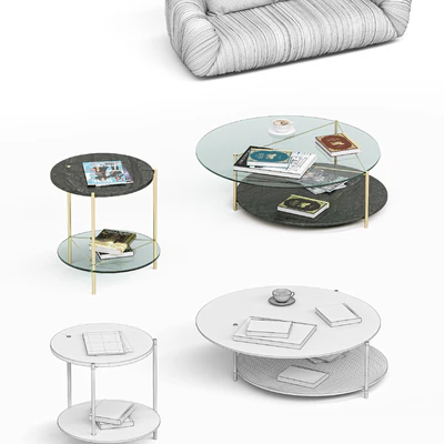 Laurameroni Drape sofa, Echo table — Ver 2