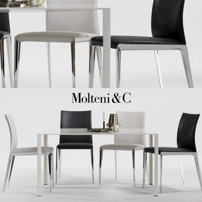 Molteni Dart Chair and Lessless Table — Ver 1