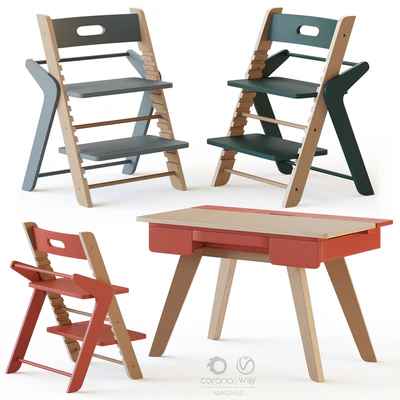 Mimiloona Magnus childrens table and chair — Ver 4