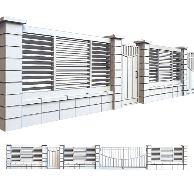 Fence with gates and wicket 2 — Download