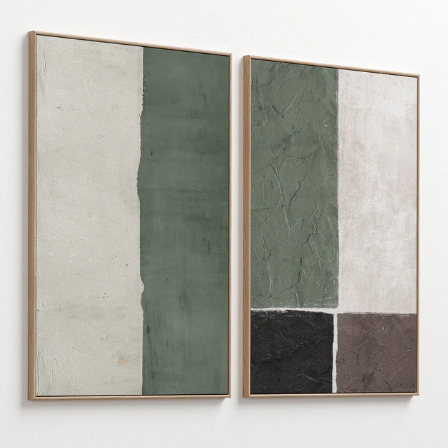 Mid-Century Plaster Textured Wall Art C-597 — Descargar