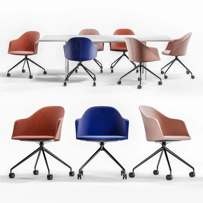 Arper Cila Armchair Trestle Fixed and Meety Plasic Table — Ver 1
