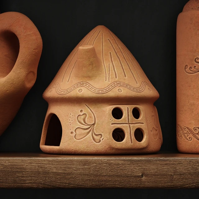 Dishes clay n20 / Clay crockery shelf no.20 — Descargar