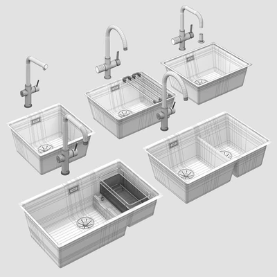 Set of kitchen sinks Blanko Subline 1 — Ver 5