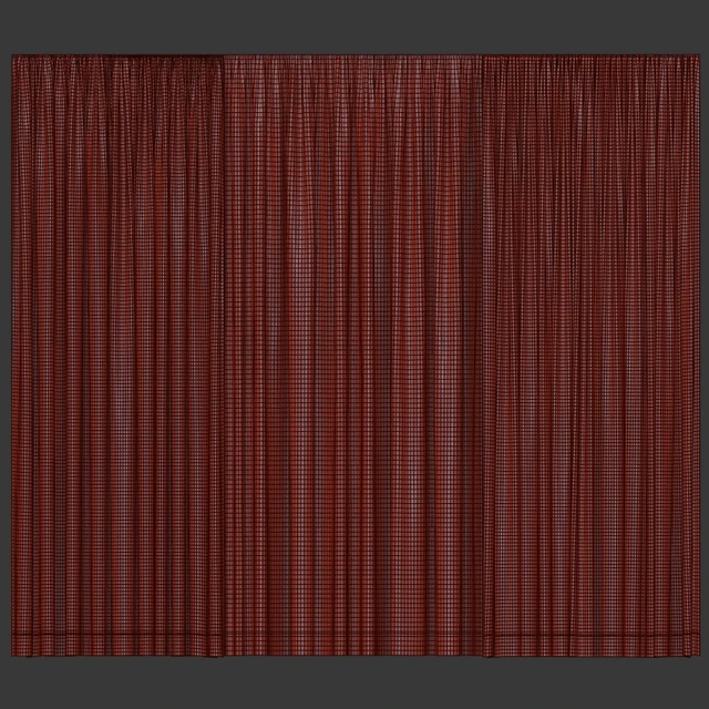 Wide brown curtains with tulle. — Descargar
