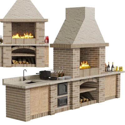 Brick  barbecue — Вид 1