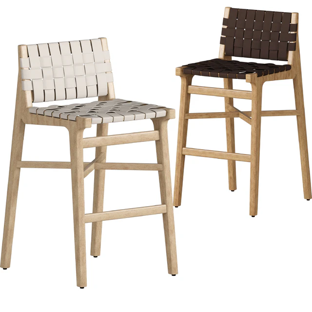 Taj Leather Strap Counter Stool — Descargar