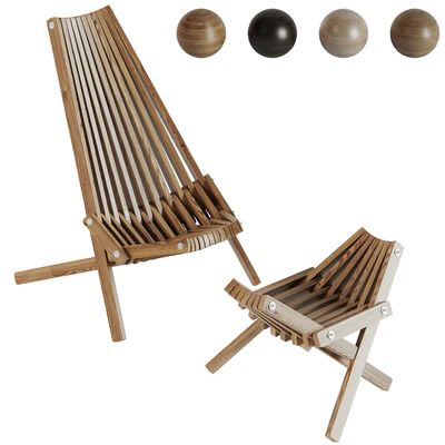 Chaise longue No. 3 (chair, recliner) with table from Toby Chairs — скачать