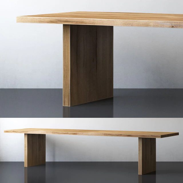 RECLAIMED RUSSIAN OAK PLANK RECTANGULAR DINING TABLE Large — Descargar