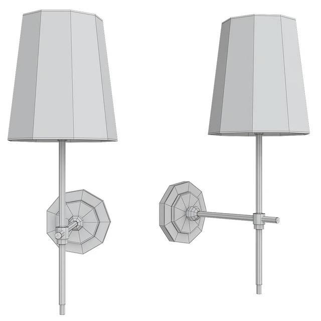 Adams Wall Sconce with Linen Shade — Скачать