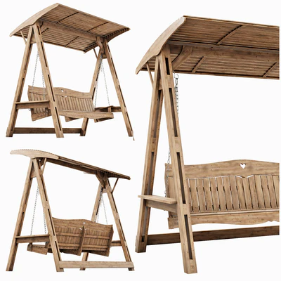 Garden swing made of wood — Ver 3