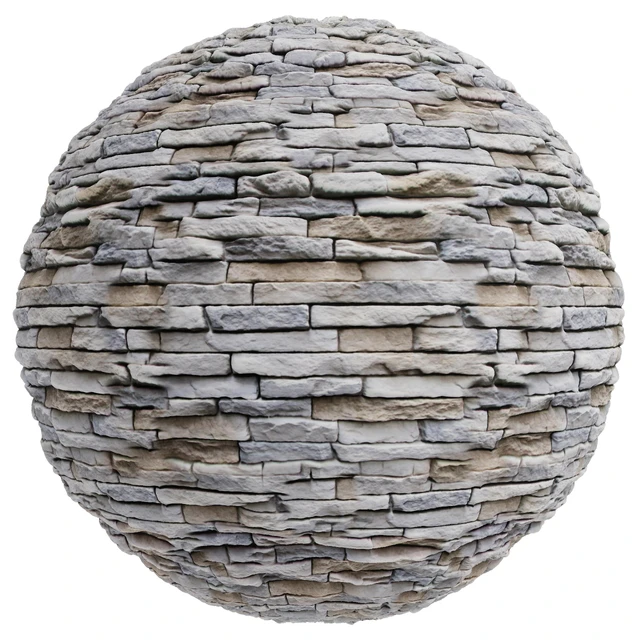 FB596 Exterior Stone Cladding facade | 3MAT | PBR | Seamless — Descargar