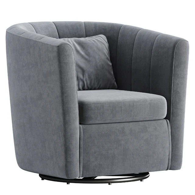 Ashworth Upholstered Swivel Barrel Chair — Descargar