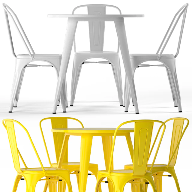 TOLIX chairs and table — Descargar