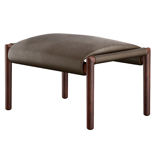 Leather footstool by Poltrona Frau — Скачать