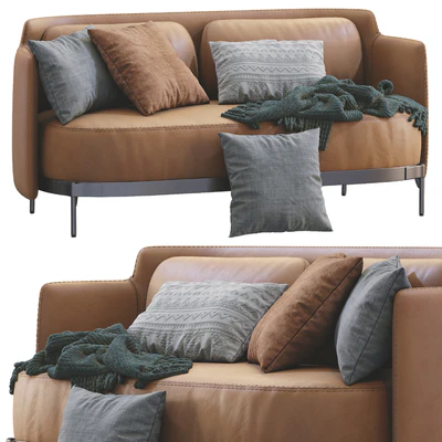 Minotti Tape Leather Sofa — Ver 5