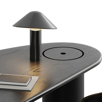 Рабочее место 021 LUZ Leather chair стул by more Стол Audo Copenhage by Fred Rigby Studio — Вид 4